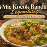Mie kocok Bandung dengan kikil empuk dan kuah gurih
