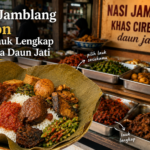 Nasi Jamblang Cirebon dengan lauk lengkap dan aroma daun jati