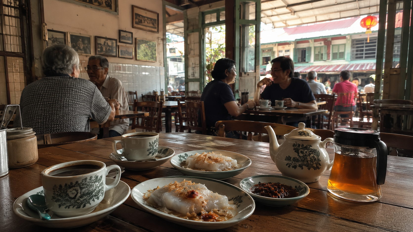 Kuliner Pontianak: choipan kukus dan goreng dengan sambal kacang