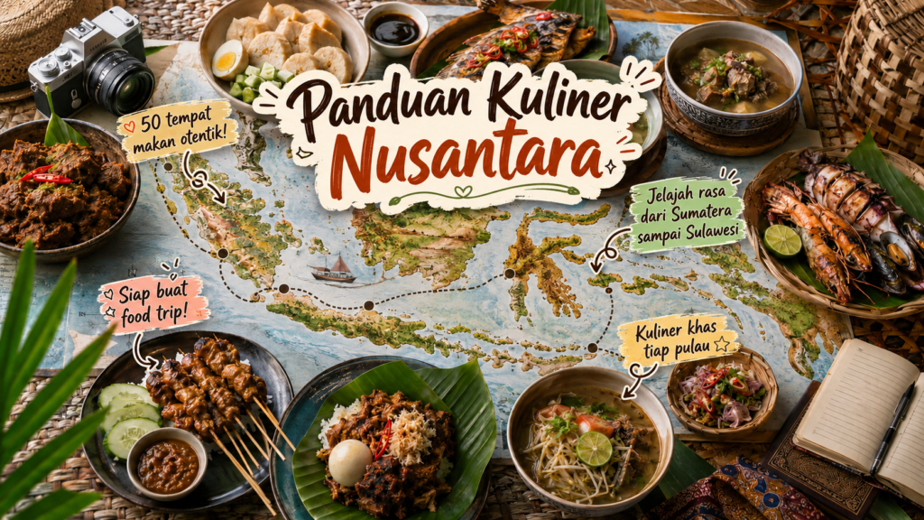 Panduan kuliner nusantara menampilkan berbagai hidangan otentik Indonesia